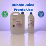 tanica da 5 lt e flacone da 1 lt di bubble juice pronto uso