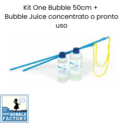 Kit con bacchette da 50 cm e sapone Bubble Juice per creare bolle giganti