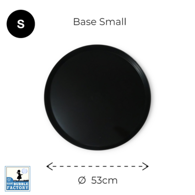 Base rotonda nera da 53 cm per bolle di sapone giganti, compatibile con cerchi Tube Bubble.