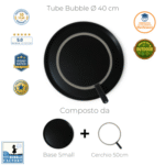 Kit Tube Bubble con cerchio da 40 cm e base Small da 53 cm per creare bolle di sapone giganti all’aperto.