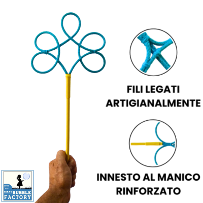 Mandala XL bacchetta multibolle con fili legati artigianalmente e innesto rinforzato