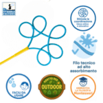 Mandala XL bacchetta multibolle con filo tecnico assorbente e benefici educativi Montessori