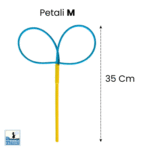 Strumento Petali M per bolle giganti, doppio petalo da 35 cm con manico giallo