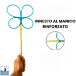 Petali XL attrezzo per bolle giganti con quattro anelli e manico rinforzato