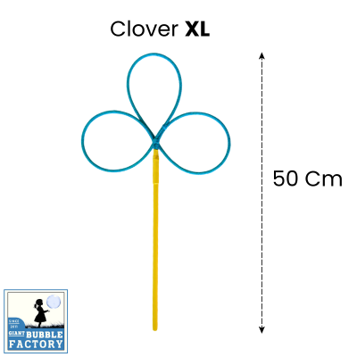 Clover XL trifoglio professionale per bolle di sapone giganti, attrezzo artigianale da 50 cm per spettacoli e animazioni.