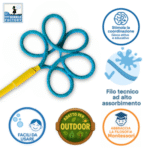 Mandala M bacchetta multi bolle con filo tecnico assorbente, facile da usare e adatta al metodo Montessori