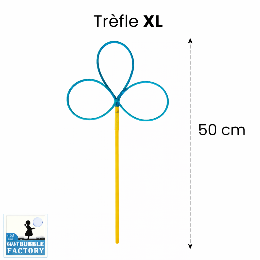 Clover XL trifoglio professionale per bolle di sapone giganti, attrezzo artigianale da 50 cm per spettacoli e animazioni.